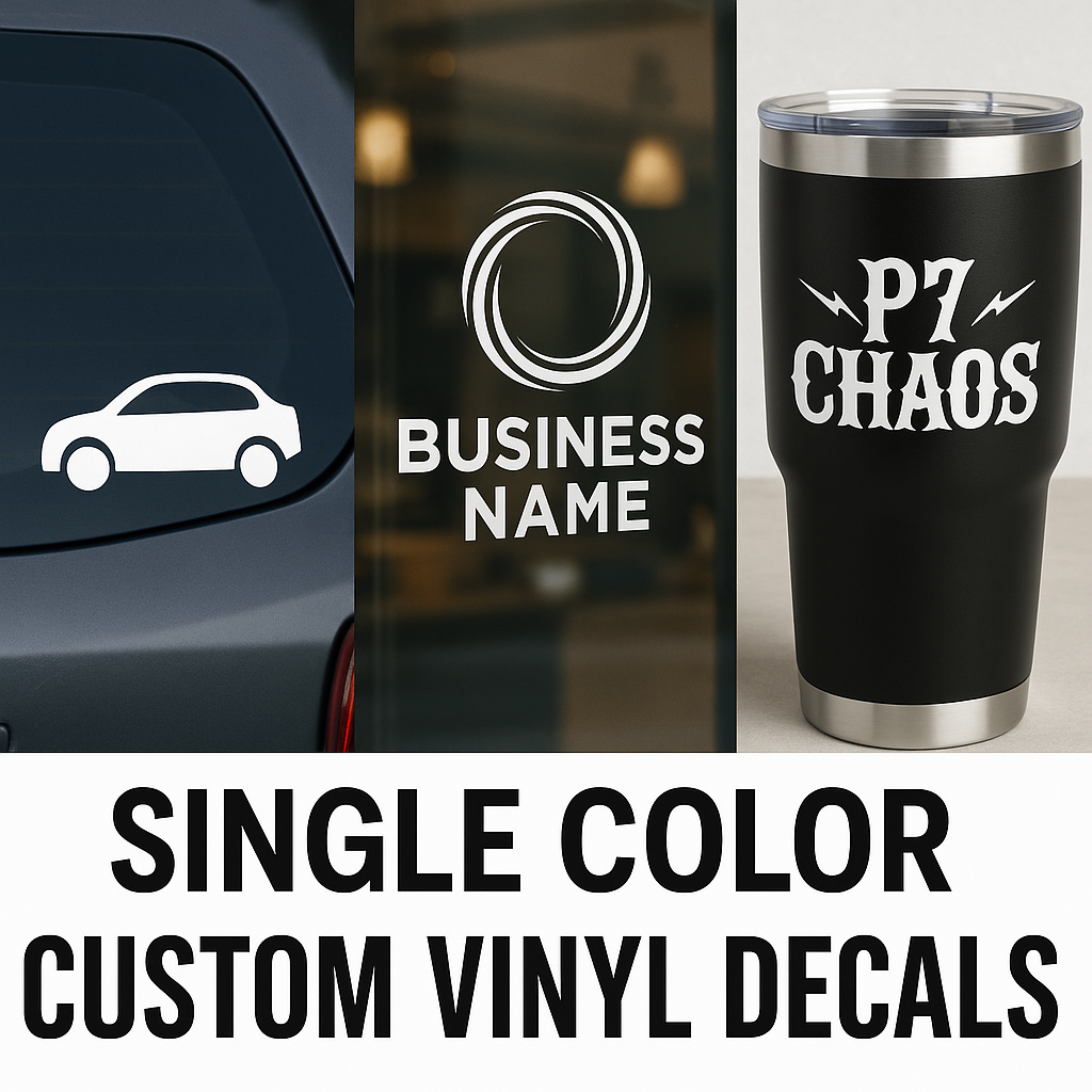 Custom Vinyl Decals- Single Color| Car, Cups, Logos