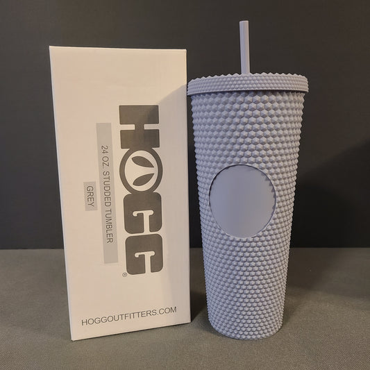 24oz Grey Studded Tumbler