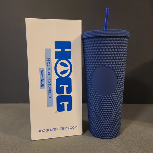 24oz Navy Blue Studded Tumbler